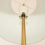 Celestial Modern Floor Lamp With Brass Accent Table With Large White Shade - Image 5
