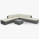 8-Pc Outdoor Patio Furniture Set, Garden Wicker Sofa, Single Sofa Combinable - Image 3