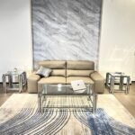 Modern Stainless Steel Coffee Table Set Set Of 3, Double-Layer Clear Tempered Glass Table Top, Coffee Table  Two End Side Table 3-Pieces Sets For Living Room Home Office - Image 4