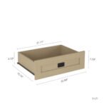 Tall Bedroom Armoire Wardrobe Closet Clothing Storage Cabinet With Hanging Rod Barn Door Drawers Open Shelves - Image 7