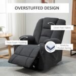 HOMCOM Electric Riser Recliner Armchair Oversized Chair With Cup Holder  Side Pockets For Elderly In Living Room, Charcoal Grey - Image 7