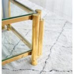 Modern Stainless Steel Coffee Table Set  Set Of 2, Double-Layer Clear Tempered Glass Table Top, Coffee Table  End Side Table 2-Pieces Sets For Living Room Home Office - Image 6