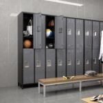 Metal Lockers For Employees,Locking Metal Storage Locker With 6 Doors &18 Hooks For School Office Gym Bedroom,Assembly Required,Black And Dark Grey - Image 2