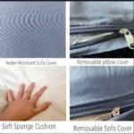 Seven-Piece Sofa Set Table With Sofa Chair Black PE Rattan Outdoor Furniture 7-JH001 Box 3-1-2-3 With Blue Color Cushion - Image 2