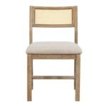 TREXM 6-piece Retro Farmhouse Style Dining Set, Rectangular Table And 4 Upholstered Chairs With Ratt - Image 9