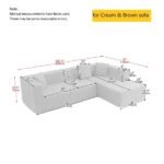 Modular L-Shaped Sectional Floor Couch, Deep Seat Tufted Comfy Sofa Set With Chaise For Living Room - Image 2
