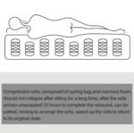 104.3270.86 Modular Sectional Sofa Sleeper Couch, Sectional Sofa With Chaise And Ottoman, Convertible U Shaped Modular Sofa Set. Compressed Sponge, Dark Grey - Image 8