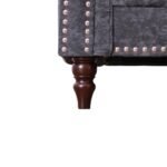 Black Flannelette 2-Piece Couch Living Room Sofa Set - Image 9