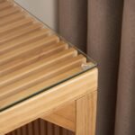 Pine Dining Bench And Table, Indoor Wood Bench For Entryway,Living Room,Kitchen And Bedroom Table And Bench Set  Nature, Bench  Table Small Tempered Glass Included - Image 2