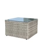4 Piece Patio Sectional Wicker Rattan Outdoor Furniture Sofa Set With Storage Box Grey - Image 3
