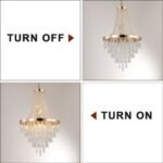 Golden Crystal Chandelier, Large Modern Luxury Chandelier For Living Room, Dining Room, Bedroom, Hallway - Bulb Not Included Unavailable Platforms- Temu - Image 6
