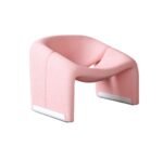 Nordic Light Luxury Smiling Single Sofa Modern Minimalist Living Room Bedroom Balcony Leisure Fabric - Image 3