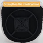 Swivel Chair With Ottoman, Modern Luxury Velvet Swivel Accent Chair, Comfy Round Armchair, Single Sofa Armchair With Lounge Seat For Bedroom Office Reading Spaces,Set Of 1,Off White - Image 5