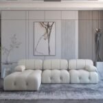 Nordic Modern Apartment Furniture Fabric Buckle Design Sofa Living Room Couch Light Luxury Sponge Sofa For Lock Design - Image 5