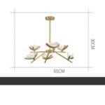 Luxury And Simple Living Room All Copper Chandelier - Image 5