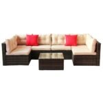Patio Furniture Set PE Rattan Sectional Garden Furniture Corner Sofa Set - Image 7