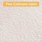 Swivel Chair With Ottoman, Modern Luxury Velvet Swivel Accent Chair, Comfy Round Armchair, Single Sofa Armchair With Lounge Seat For Bedroom Office Reading Spaces,Set Of 1,Off White - Image 6