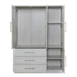 4 Door Wardrobe Armoire Closet With 3 Drawers - Image 4