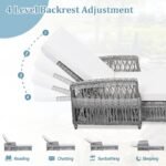 Outdoor Long Lounge Chair, Wicker Lounge Chair With Armrests, Adjustable Terrace Lounge Chair With Detachable Soft Cushions, All-weather Rattan Pool Lounge Chair, Beige Prohibited Platform Temu - Image 5