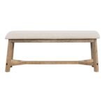 TREXM 6-piece Retro Farmhouse Style Dining Set, Rectangular Table And 4 Upholstered Chairs With Ratt - Image 4