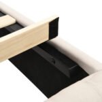 Upholstered Bed,King Size Bed-5ft 150x200cm ,With Slatted Frame And Headboard, Button Upholstery, Rivet Upholstery, Wooden Legs, Velvet, Grey - Image 4