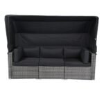 7-Piece Patio Set W Retractable Canopy   Wicker Rattan Sectional Sofa - Image 6