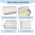 Hot Selling Seven-Piece Sofa Set Table With Sofa Chair Black PE Rattan Outdoor New Design Furniture 7-JH002 Box 3-1-2-3 With White Color Cushion - Image 2