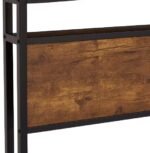 King Size Metal Platform Bed Frame With Wooden Headboard And Footboard With USB LINER - Image 6