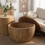 Vintage Style Bucket Shaped Coffee Table Set For Office, Dining Room And Living Room - Image 6