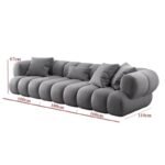 ATUNUS American Large Velvet Home Furniture Nordic Modern L Shape Corner Living Room Modular Sectional Sofa Couch Set - Image 2