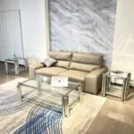 Modern Stainless Steel Coffee Table Set Set Of 3, Double-Layer Clear Tempered Glass Table Top, Coffee Table  Two End Side Table 3-Pieces Sets For Living Room Home Office - Image 2