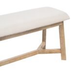 TREXM 6-piece Retro Farmhouse Style Dining Set, Rectangular Table And 4 Upholstered Chairs With Ratt - Image 7