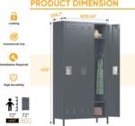 15 Doors Metal Lockers For Employees For Offices School Gyms Home,Assembly Required,Dark Gray - Image 5