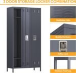 15 Doors Metal Lockers For Employees For Offices School Gyms Home,Assembly Required,Dark Gray - Image 2