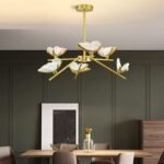 Luxury And Simple Living Room All Copper Chandelier - Image 4