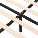 Velvet Upholstered Bed,King Size Bed-5ft 150x200cm  Shell-like Bed With Golden Iron Legs, Height-adjustable Headboard, Wooden Slatted Frame - Image 8