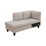 Off-White Short Fur Fluffy Fabric 2-Piece Left Side L-Shaped Living Room Sofa Set--Only Supports Self Pickup - Image 8
