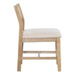 TREXM 6-piece Retro Farmhouse Style Dining Set, Rectangular Table And 4 Upholstered Chairs With Ratt - Image 2