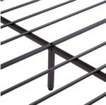 King Size Metal Platform Bed Frame With Wooden Headboard And Footboard With USB LINER - Image 2