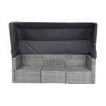 7-Piece Patio Set W Retractable Canopy   Wicker Rattan Sectional Sofa - Image 9