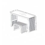 Pine Dining Bench And Table, Indoor Wood Bench For Entryway,Living Room,Kitchen And Bedroom Table And Bench Set  Nature, Bench  Table Small Tempered Glass Included - Image 6