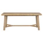 TREXM 6-piece Retro Farmhouse Style Dining Set, Rectangular Table And 4 Upholstered Chairs With Ratt - Image 6