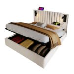 Cotton Panel Material Storage Bed Frame - Image 3