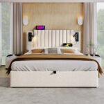 Cotton Panel Material Storage Bed Frame - Image 6