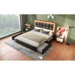 PU Belt, LED Strip And Bed Frame With 4 Drawers - Image 10