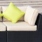 Outsunny 8 Pieces PE Rattan Corner Sofa Set With Thick Cushions, Aluminium Outdoor Rattan Garden Furniture Set With Glass Top Table, No Assembly Required, Black - Image 7