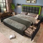 PU Belt, LED Strip And Bed Frame With 4 Drawers - Image 3