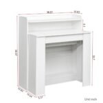 Modern Extendable Dining Table With Storage - Image 6