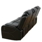 Black Breathing Leather 3-Piece Living Room Recliner Sofa Set--Self-delivery Only - Image 4