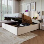 Cotton Panel Material Storage Bed Frame - Image 5